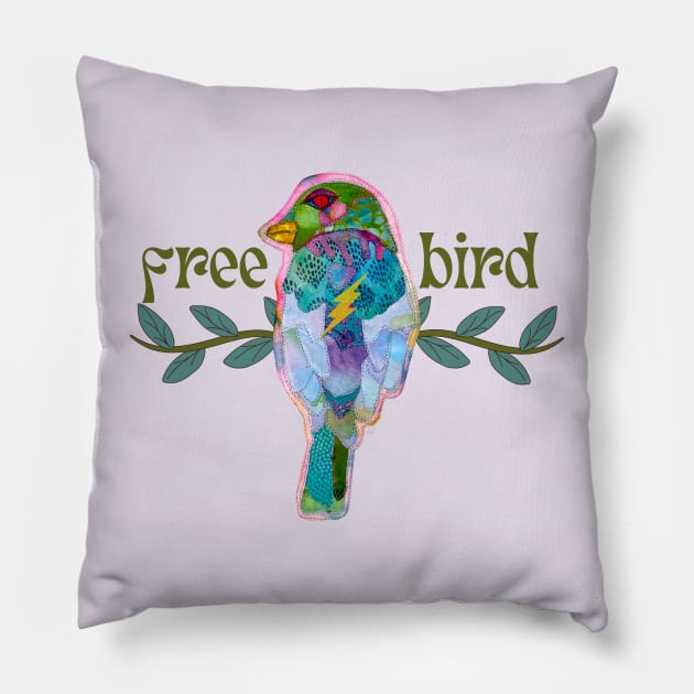 free bird Pillow by karenpaytonart