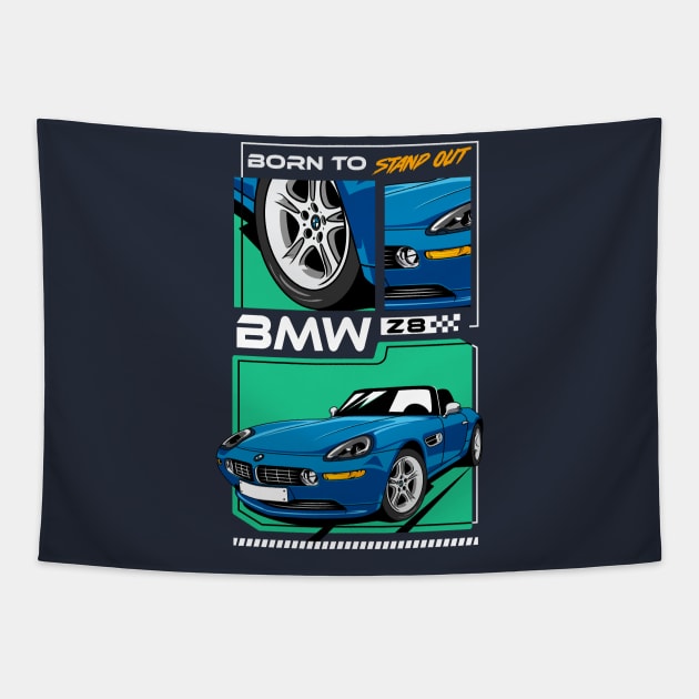 BMW Z8 Tapestry by Harrisaputra