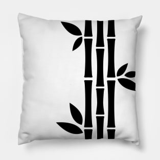 Black and white Bamboos Pillow