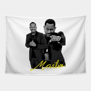 martin black and white retro style Tapestry