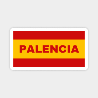 Palencia City in Spanish Flag Colors Magnet