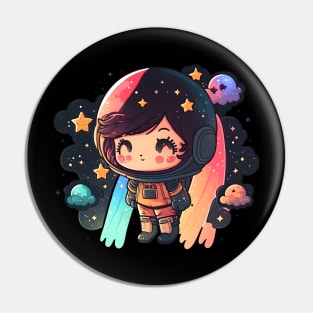 Astronaut - Chibi Girl Pin