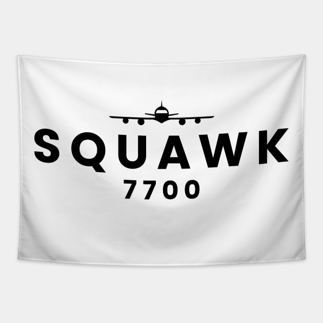 Squawk 7700 Code (Transponder) Emergency Tapestry by Jetmike