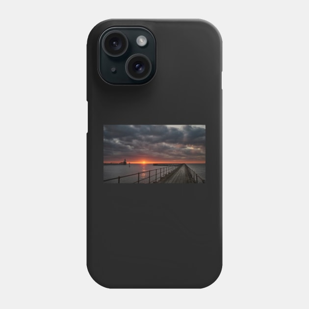 Sunrise at the mouth of the River Blyth - Panorama Phone Case by Violaman