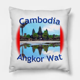 Angkor Wat, Cambodia reflections Pillow