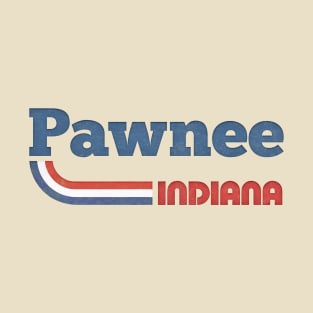 Pawnee, Indiana // Vintage Aesthetic Design T-Shirt