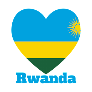 Rwanda Heart Flag T-Shirt