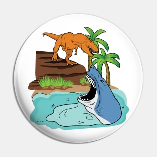 Shark And Dinosaur For Boys Pin