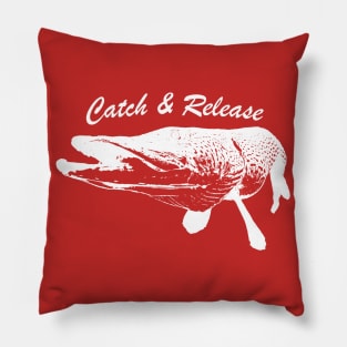 Catch and Release Series, Pike, White color Pillow