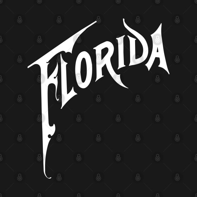 Florida Victorian Style Typography 1890 White by RetroGeek