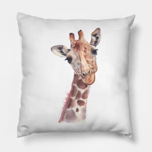 Watercolor giraffe illustration Pillow