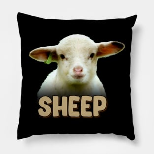 Fleecy Finesse Sheep Dreams, Trendy Tee for Wool Aficionados Pillow