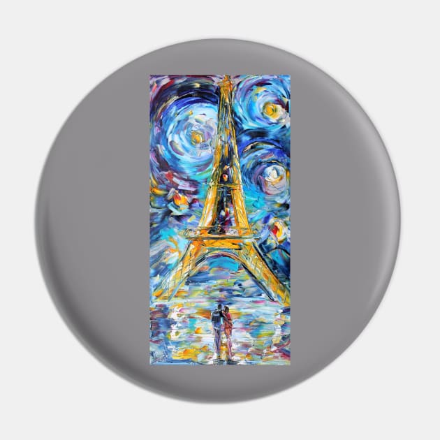 Eiffel Tower Pin by Karensfineart