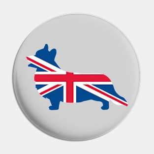 Corgi, Corgis, Corgi Dog, Queen's Corgi, British Flag, Union Jack, Queen of England, Queen Elizabeth, British Flag Pin