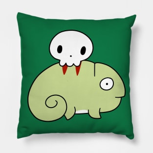 Skull and Chameleon Pillow