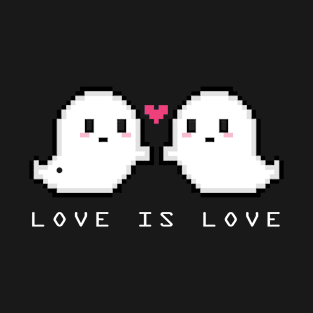 Love is Love Halloween Ghosts Heart T-Shirt