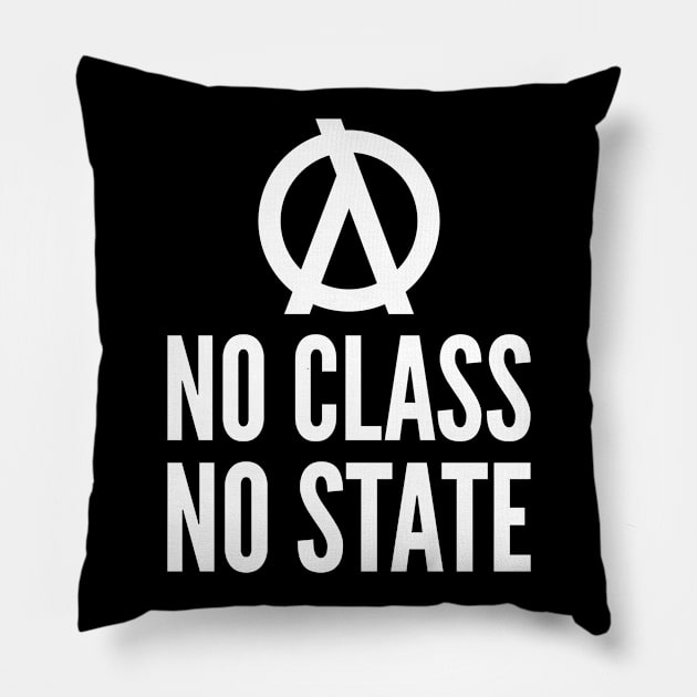 No Class No State Functional Programmer White Text Design Pillow by geeksta