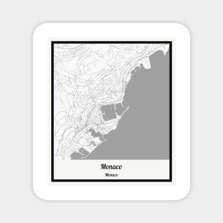 Map of Monaco Magnet