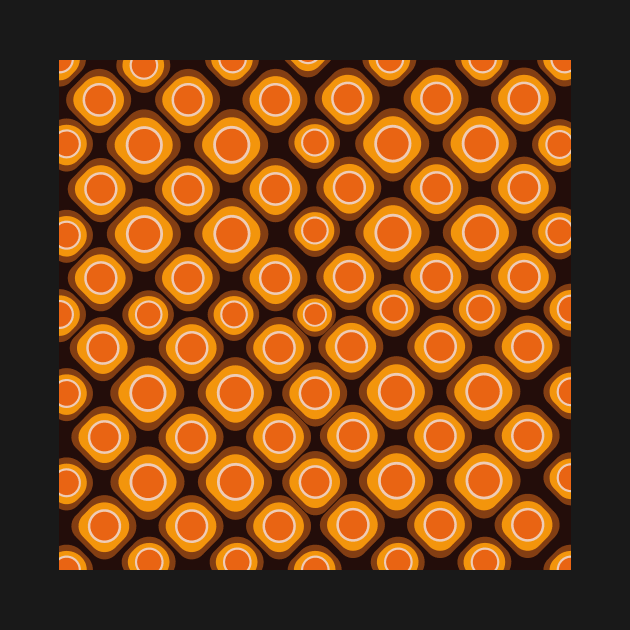 orange diamond and circle pattern by pauloneill-art