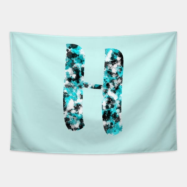 Paint Splash Letter H Tapestry by Hip Scarves and Bangles