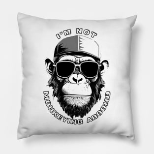 Serious Monkey Pillow