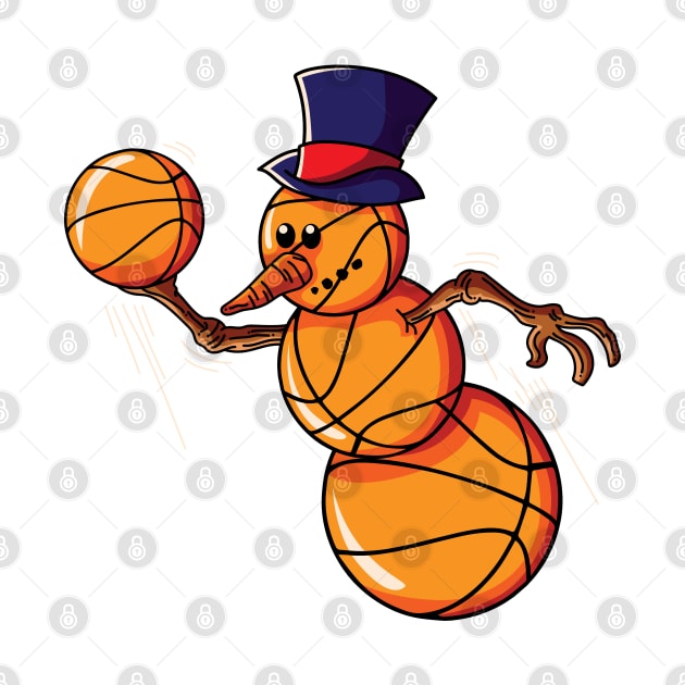 Basketball Snowman Christmas by ghsp