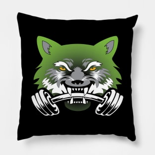 Wolf sport and fitness lovely blend drawing cute cool colorful Pillow