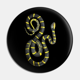 Dramabite Snake Black Yellow Realistic Snake Owner  Animal Ophiology Ringed Cat Snake Pin