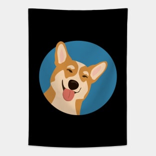 Cute smiling corgi Tapestry