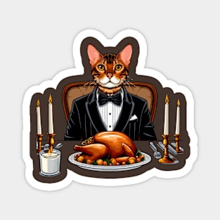 Bengal Cat Thanksgiving Magnet