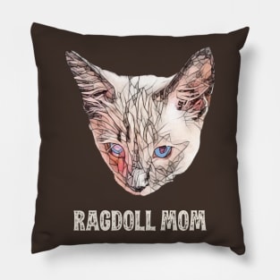 Ragdoll Mom - Ragdoll Cat Mom Design Pillow