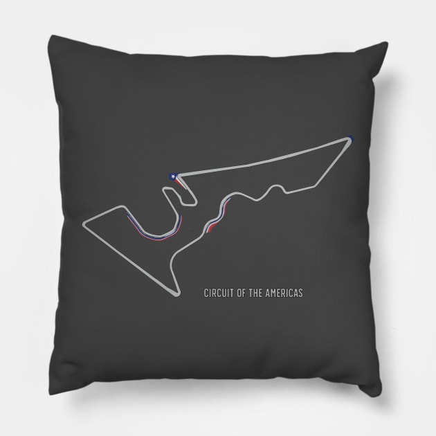 Circuit of the Americas Pillow by claireprints