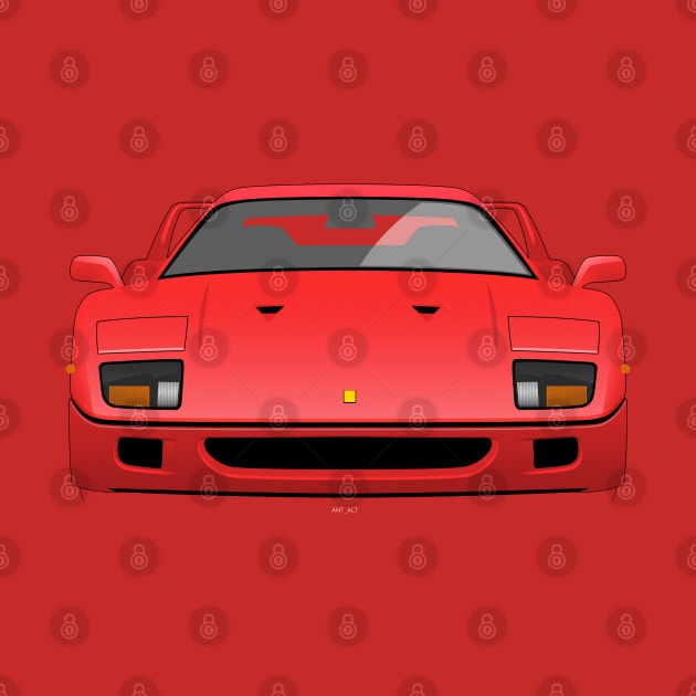 F40 by Four Wheels Illustrations