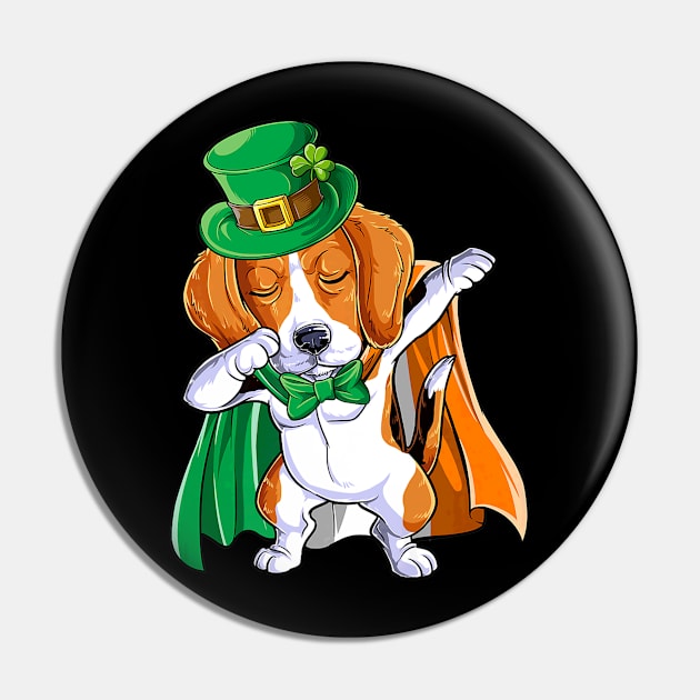 Dabbing Beagle St Patricks Day Boys Leprechaun Irish Pin by Macy XenomorphQueen