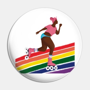 Rainbow skater Pin