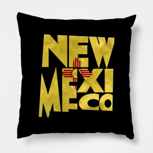 New Mexico Typo Map Pillow