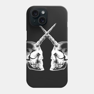 UNICORN SKULLS WHITE Phone Case