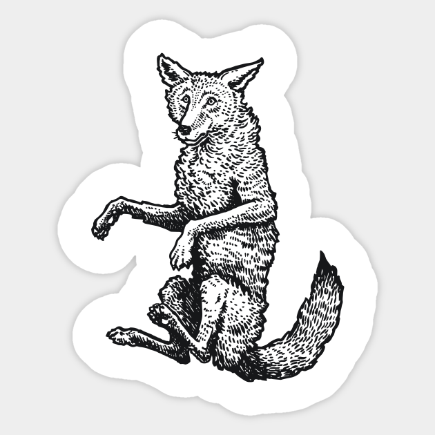 A Levity of Animals: Cunning Coyote - Cunning Coyote - Sticker | TeePublic A Levity of Animals: Cunning Coyote - Cunning Coyote - Sticker | TeePublic
