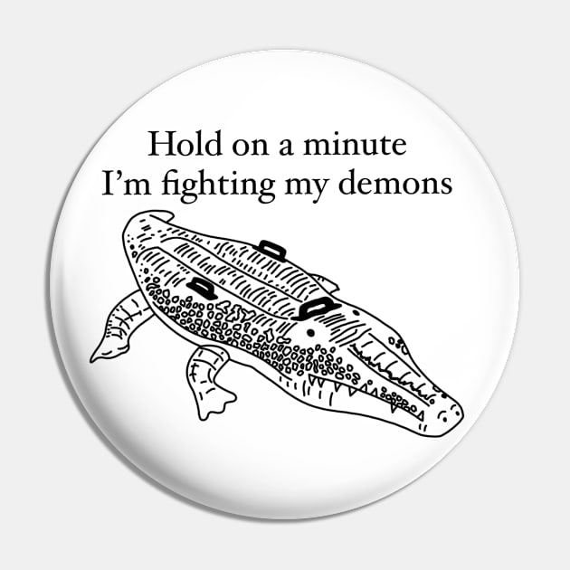 Crocodile vs Demons Pin by FallenClock