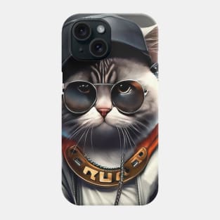 Funny cool Hip hop Cat  Music producer Phone Case