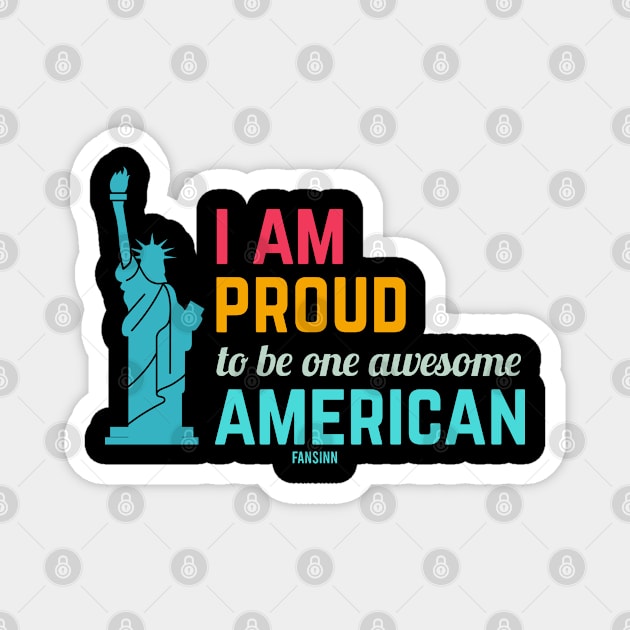 I Love USA America proud American Magnet by fansinn