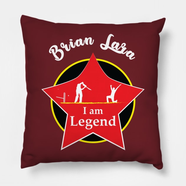 Brian Lara - I am Legend T-Shirt Pillow by VectorPB