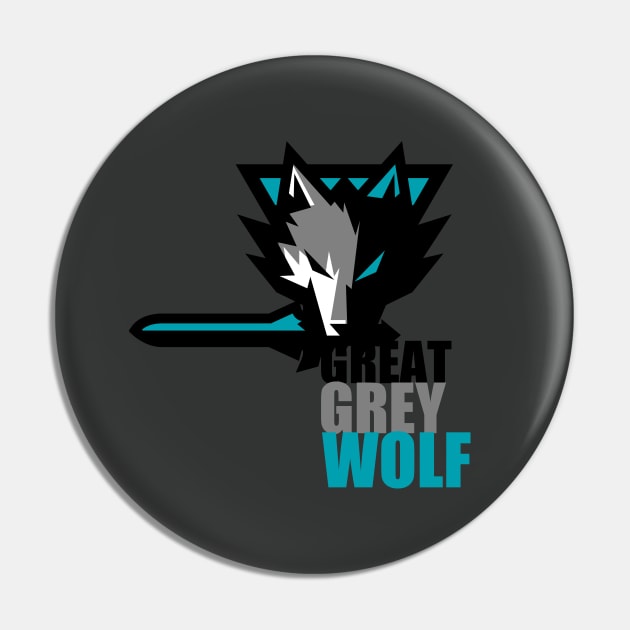 The Great Grey Wolf Pin by Johnitees