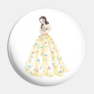 Snow - Floral Dress Pin