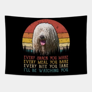 Vintage Every Snack You Make Every Meal You Bake Komondor Tapestry