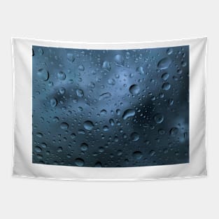 Storm raindrops in glass Tapestry