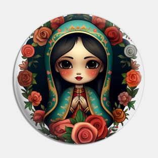 Our Lady of Guadalupe Illustrated Pin