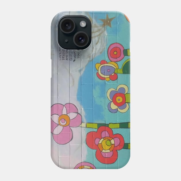 Colorful Outdoor Street Art Mural in Bloomington Indiana Phone Case by GingerEccentric