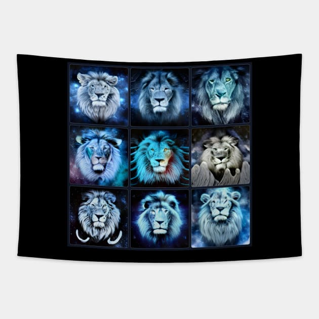 BLUE LION PARTY Tapestry by ALLTHINGSMINv