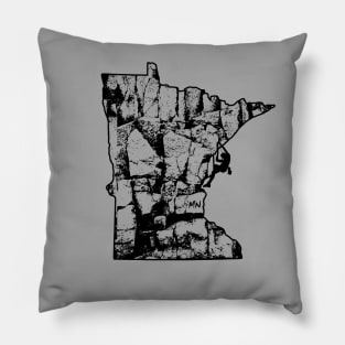 Rock Climbing Minnesota Rock Climber State Map Pillow